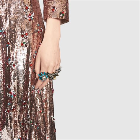 gucci sequin pants|gucci embroidered dress.